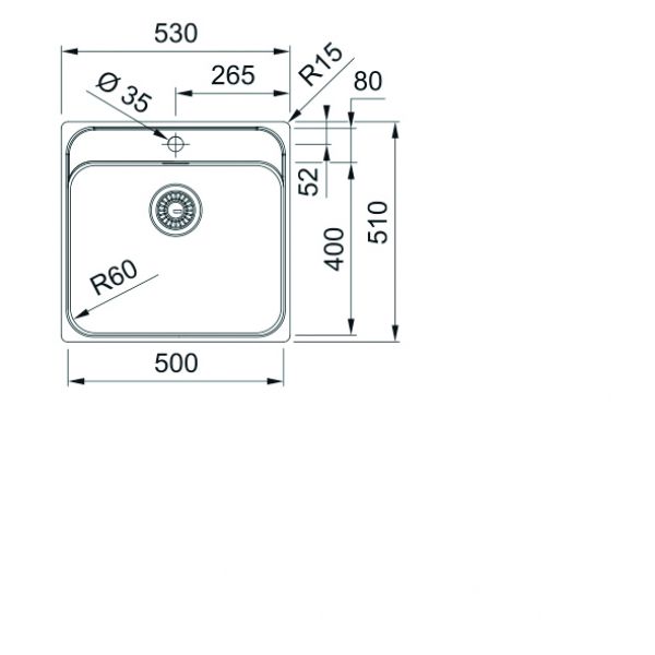 Franke Edelstahlbecken SRX 210-50 A Edelstahl Drehknopf Chrom